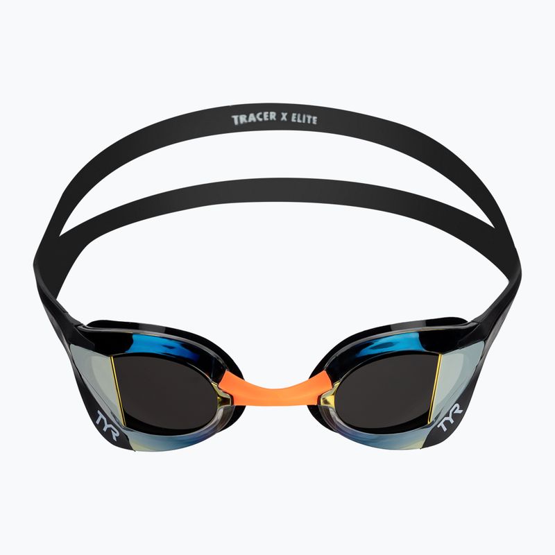 Occhiali da nuoto TYR Tracer-X Elite Mirrored oro/nero 3
