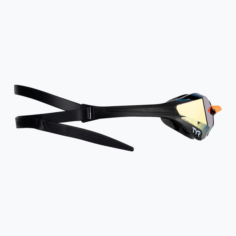 Occhiali da nuoto TYR Tracer-X Elite Mirrored oro/nero 4