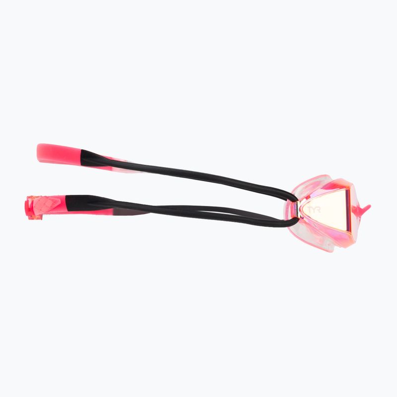 Occhiali da nuoto TYR Tracer-X Racing Mirrored rosa/nero 3