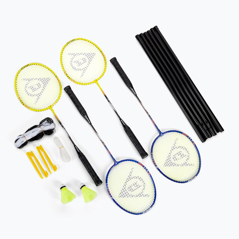 Dunlop Nitro-Star SSX 1.0 4 giocatori badminton set blu/giallo 13015340