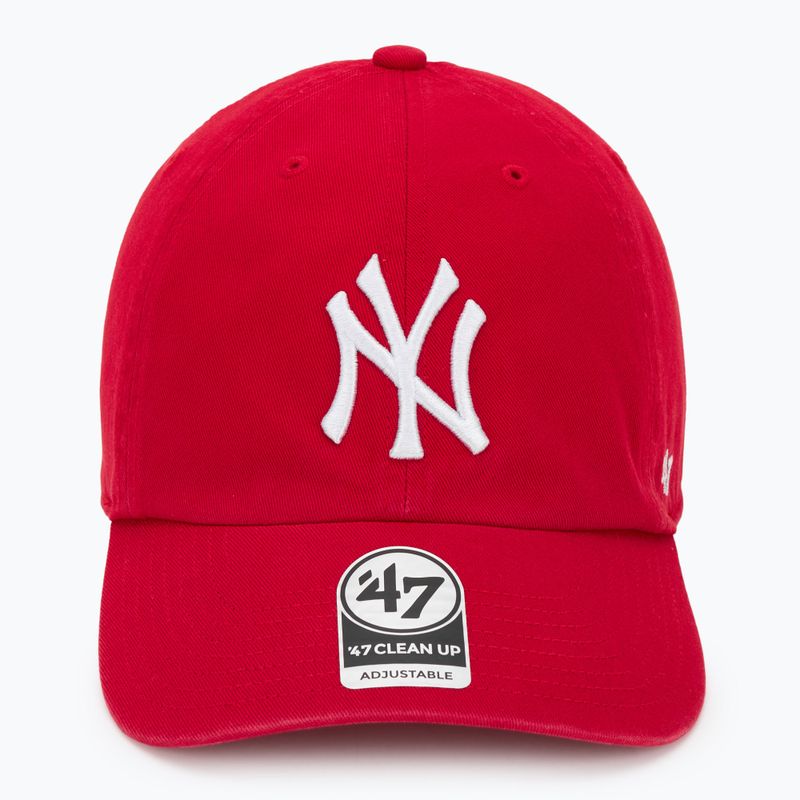 47 Brand MLB New York Yankees CLEAN UP berretto da baseball rosso 2