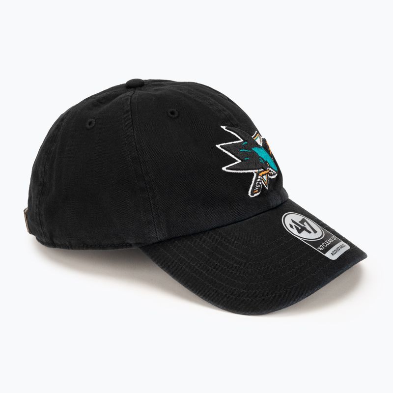 47 Marca NHL San Jose Sharks CLEAN UP berretto da baseball nero