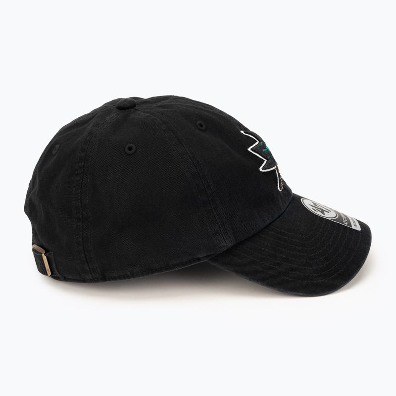 47 Marca NHL San Jose Sharks CLEAN UP berretto da baseball nero 2