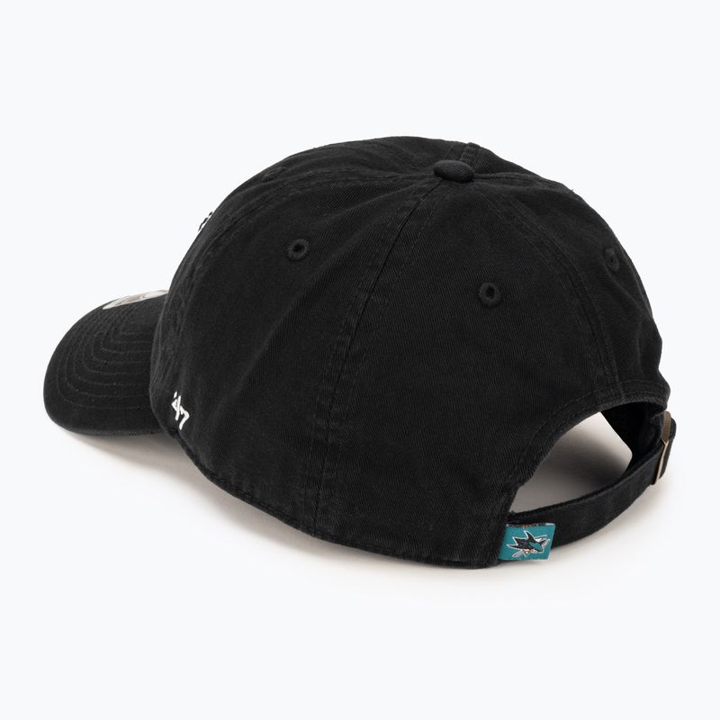 47 Marca NHL San Jose Sharks CLEAN UP berretto da baseball nero 3