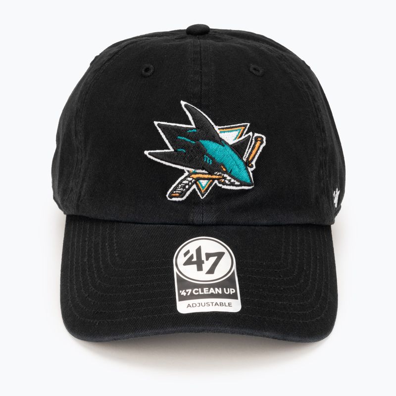 47 Marca NHL San Jose Sharks CLEAN UP berretto da baseball nero 4