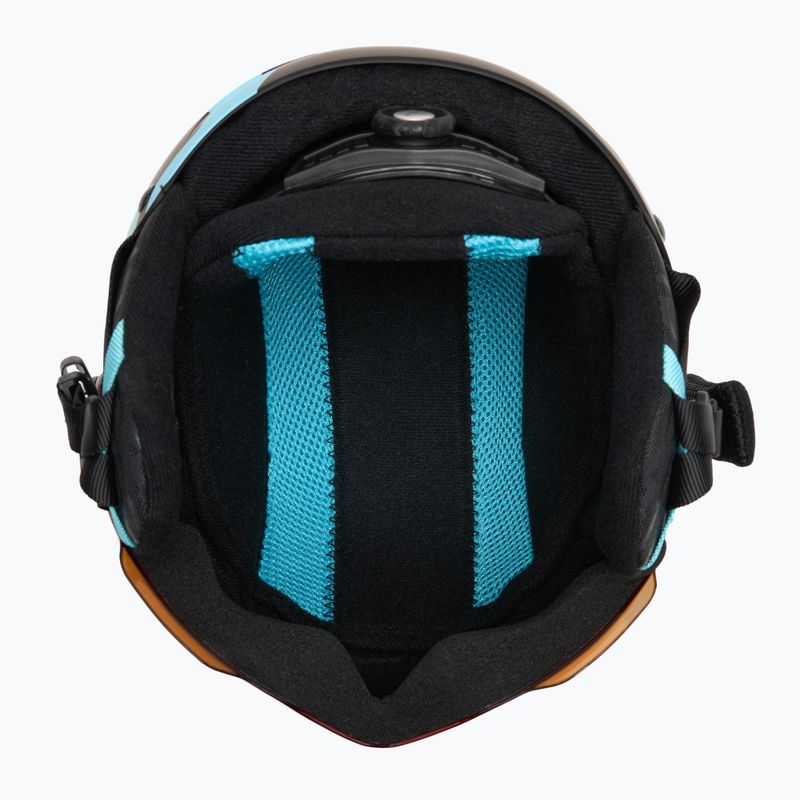 Casco da sci per bambini Bollé Quiz Visor Jr nero/blu opaco/arancio pistola 5