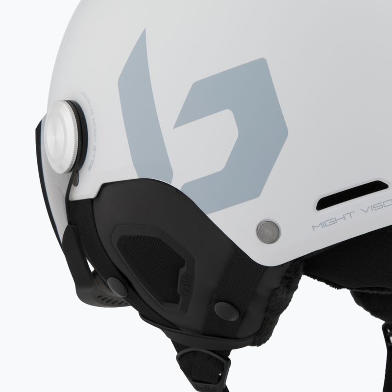Casco da sci Bollé Might Visor bianco opaco/marrone pistola 7