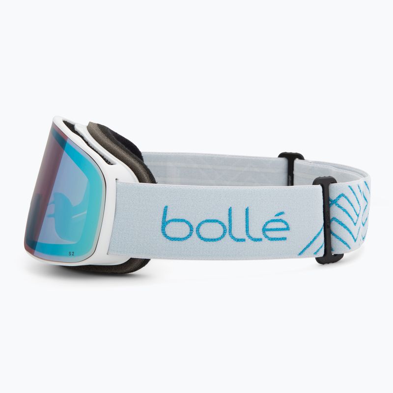 Occhiali da sci Bollé Nevada Small bianco blu metallizzato opaco/azzurro 4