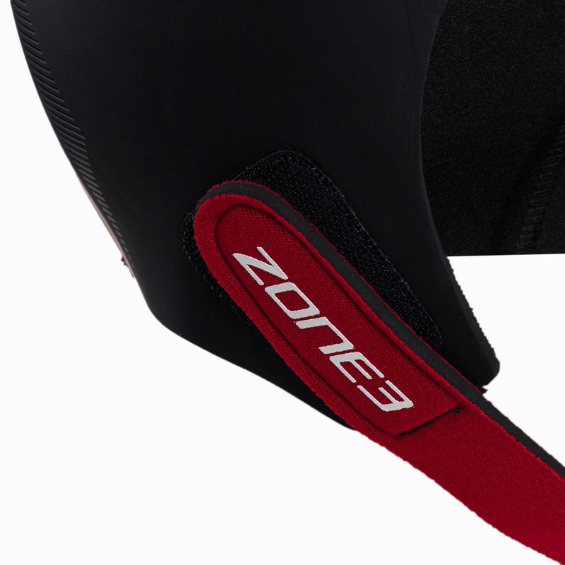 ZONE3 Cuffia da bagno in neoprene nero/rosso 4