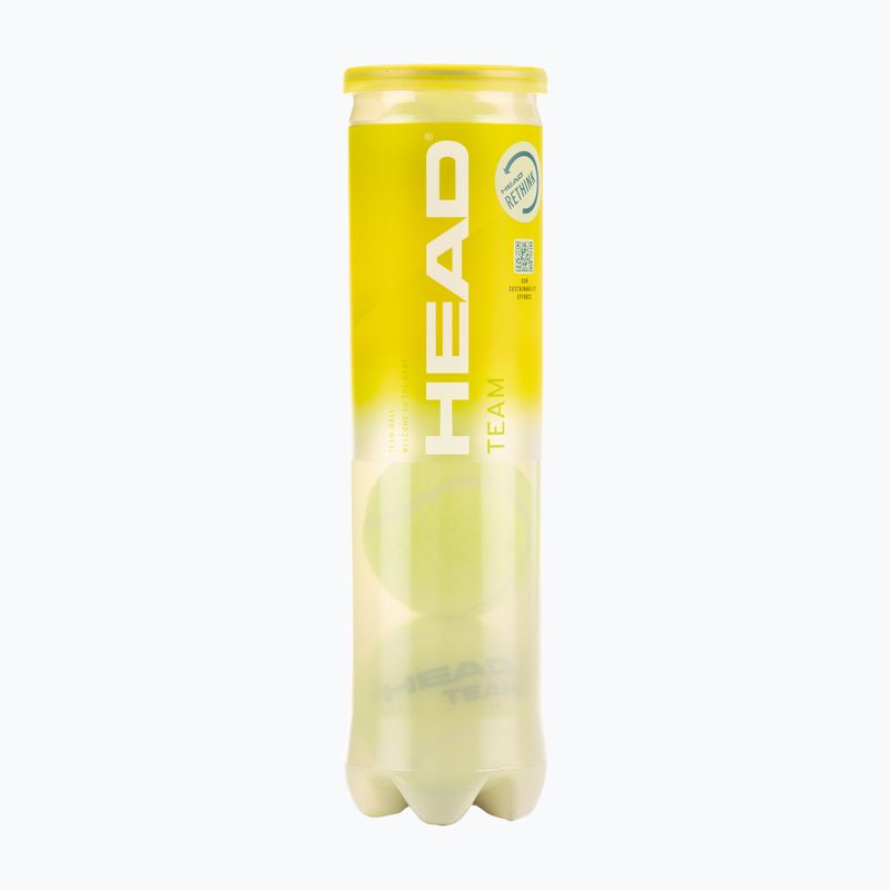 Palline da tennis HEAD Team 4 pz. giallo 3