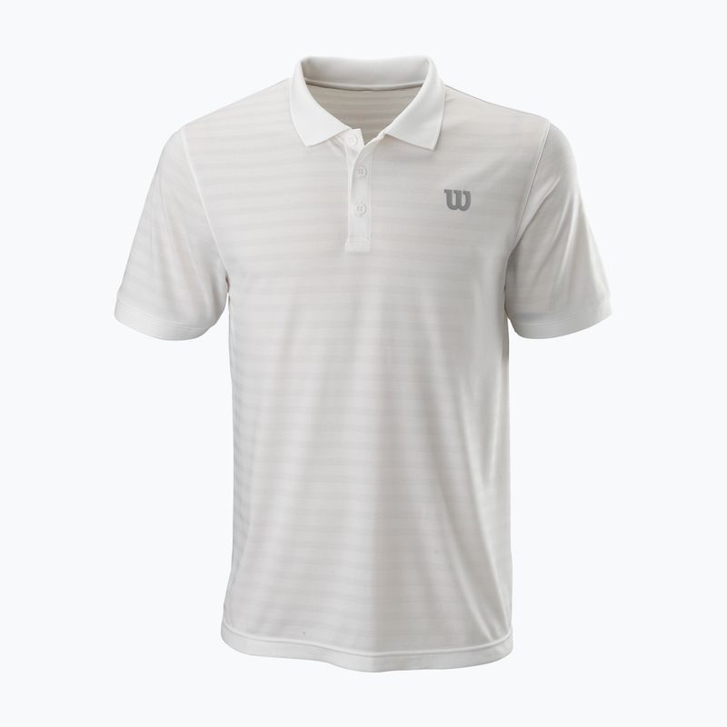 Maglietta da tennis da uomo Wilson Stripe Polo bianco WRA789703