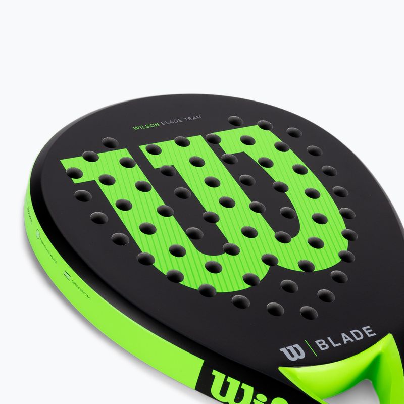 Racchetta Wilson Blade Team V2 Padel nero-verde WR067411U2 5