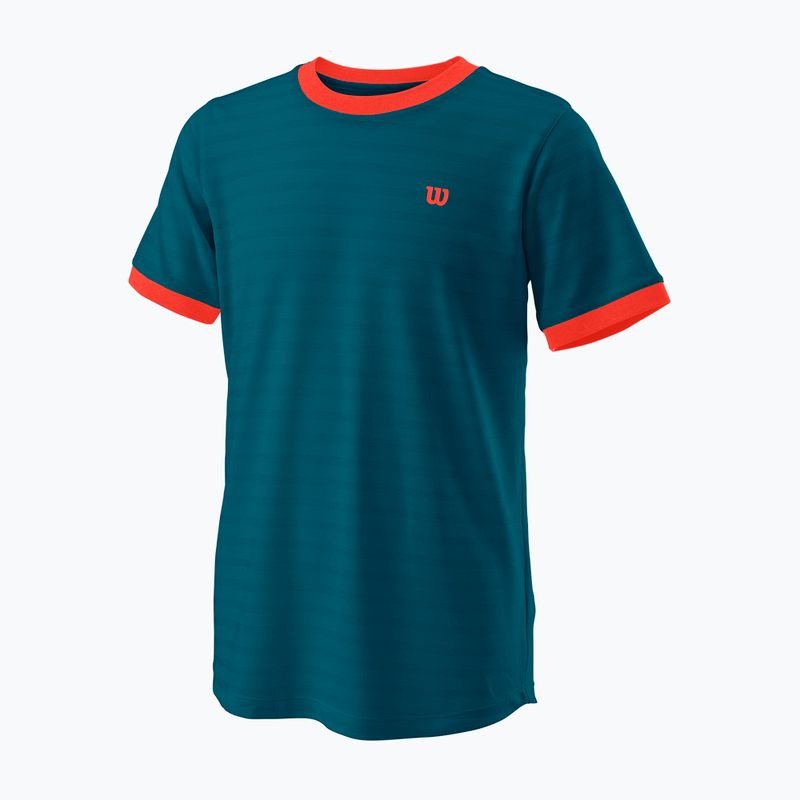 Maglietta da tennis Wilson Competition Crew II bambino blu WRA807203 5