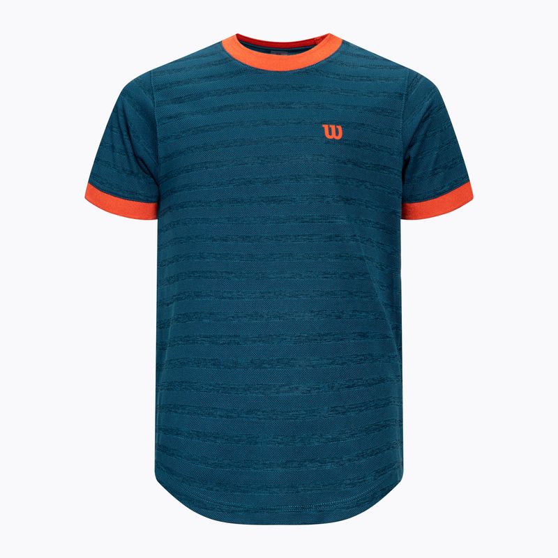 Maglietta da tennis Wilson Competition Crew II bambino blu WRA807203