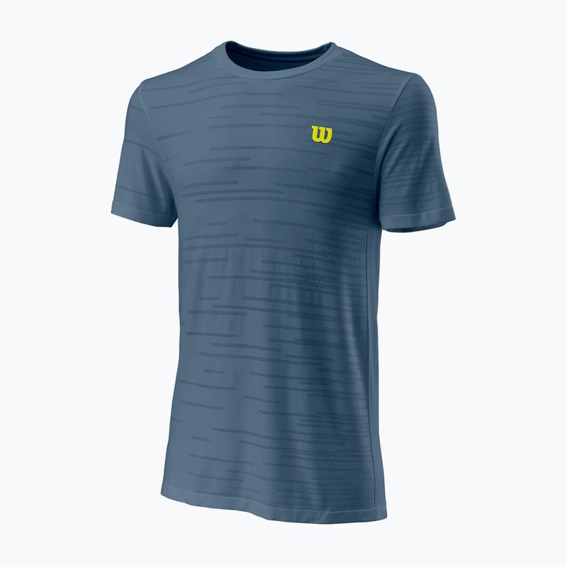 Camicia da tennis da uomo Wilson KAOS Rapide SMLS Crew II blu WRA813802