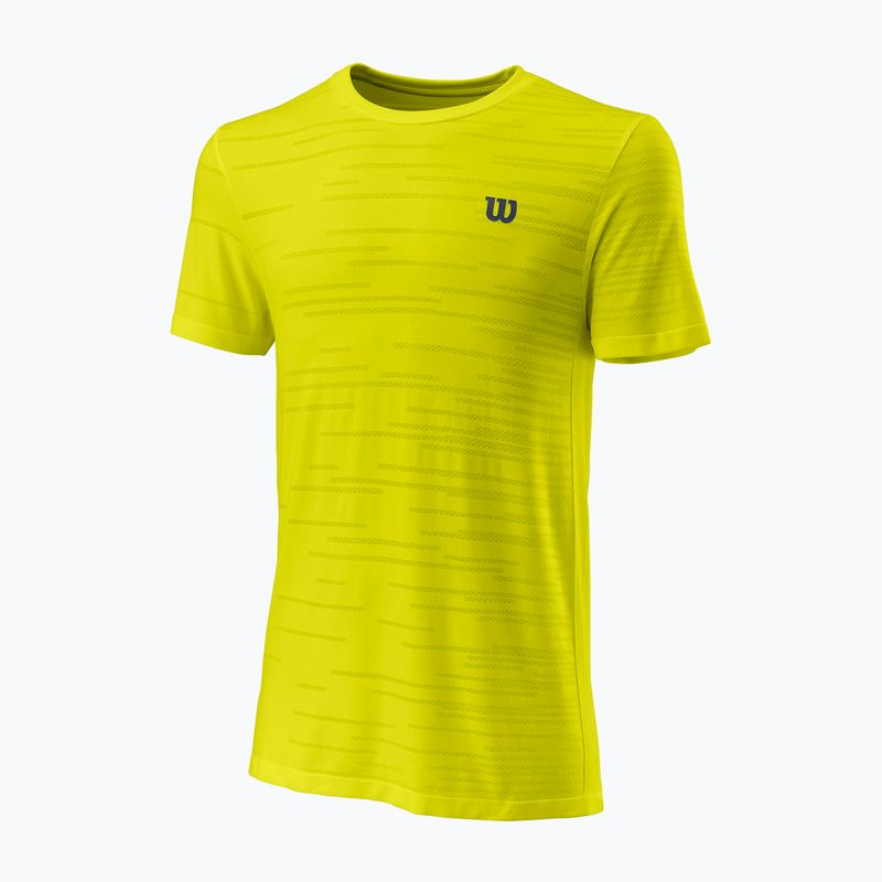 Maglietta da tennis da uomo Wilson KAOS Rapide SMLS Crew II giallo WRA813805
