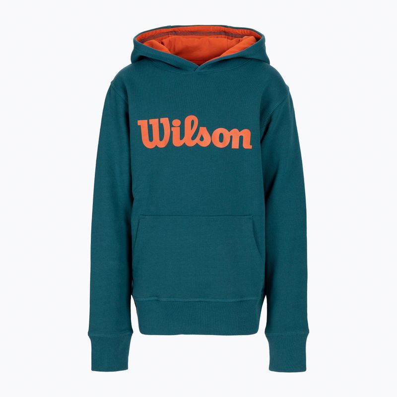 Felpa con cappuccio Wilson Tennis Script Cotton PO da bambino blu WRA769219