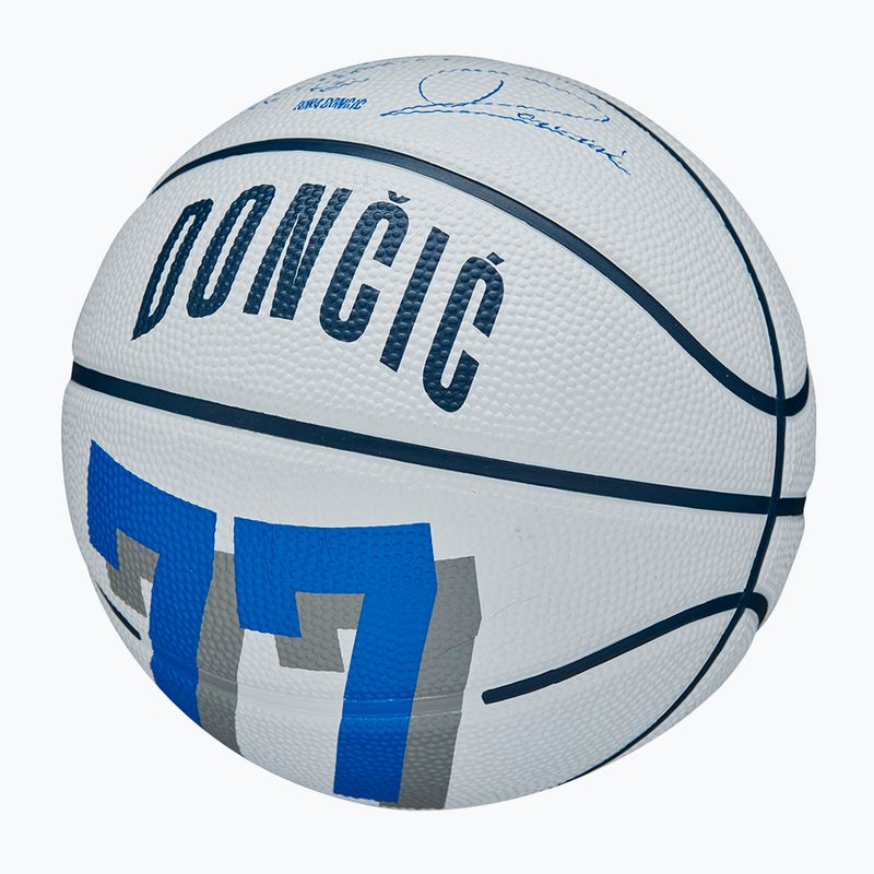 Pallacanestro da bambino Wilson NBA Player Icon Mini Luka bianco taglia 3 4