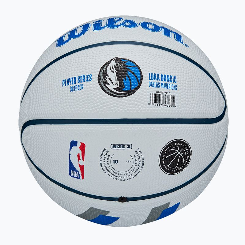 Pallacanestro da bambino Wilson NBA Player Icon Mini Luka bianco taglia 3 6