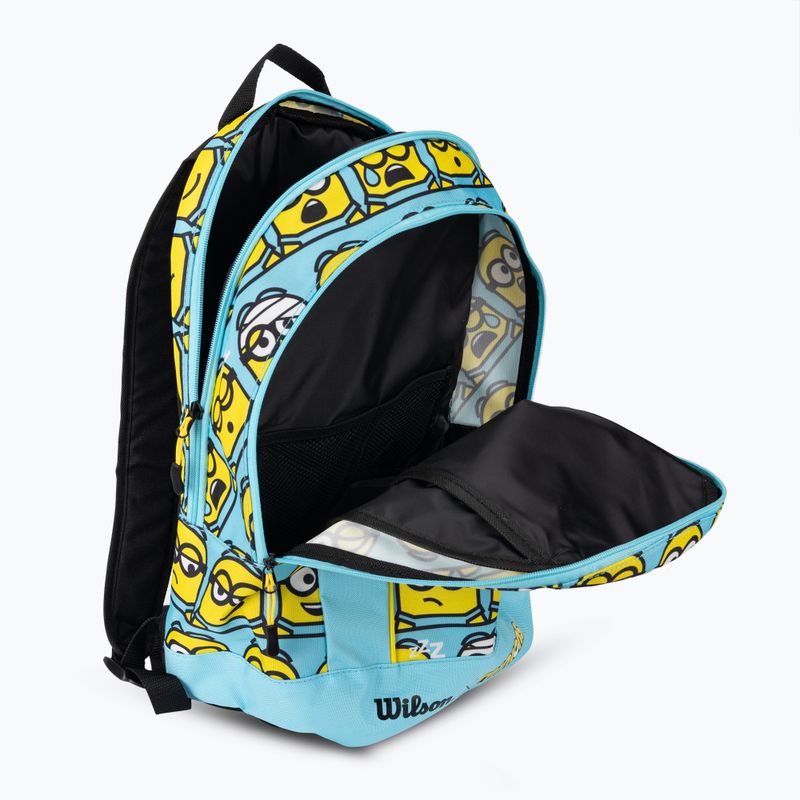 Zaino da tennis per bambini Wilson Minions 2.0 Team blu giallo nero 4