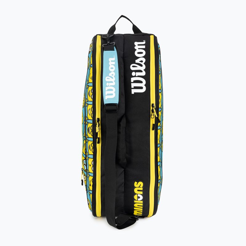 Borsa da tennis per bambini Wilson Minions 2.0 Team 6 Pack blu giallo nero 5