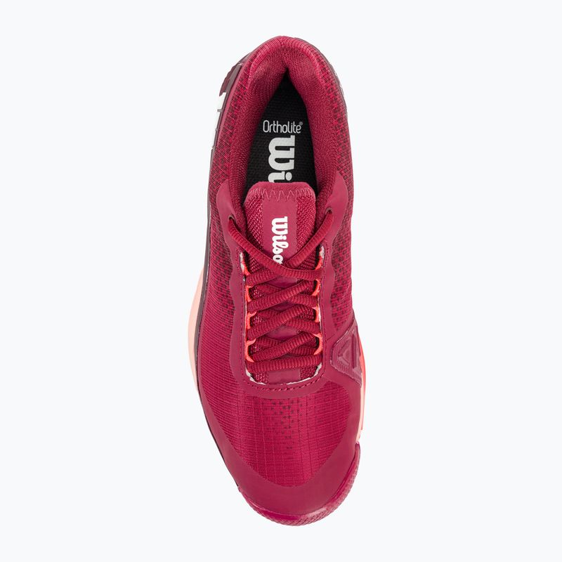 Scarpe da tennis da donna Wilson Rush Pro 4.0 Clay rosso barbabietola/bianco/pesca tropicale 6