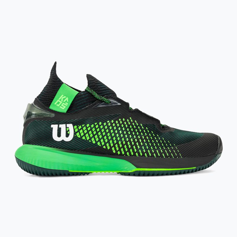 Scarpe da tennis da uomo Wilson Kaos Rapide STF nero/verde 2