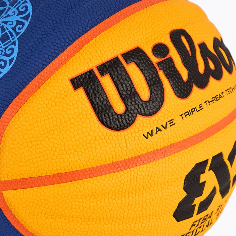 Wilson Fiba 3x3 Game Ball Paris Retail basket 2024 blu/giallo misura 6 3