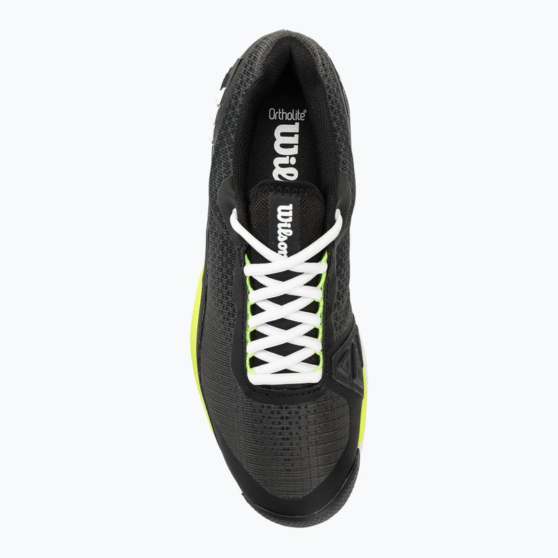 Scarpe da tennis da uomo Wilson Rush Pro 4.0 Clay nero/bianco/giallo sicurezza 5