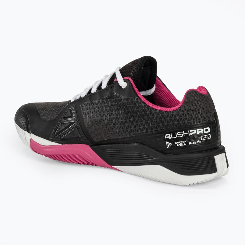 Scarpe da tennis da donna Wilson Rush Pro 4.0 Clay nero/rosa/bianco 3