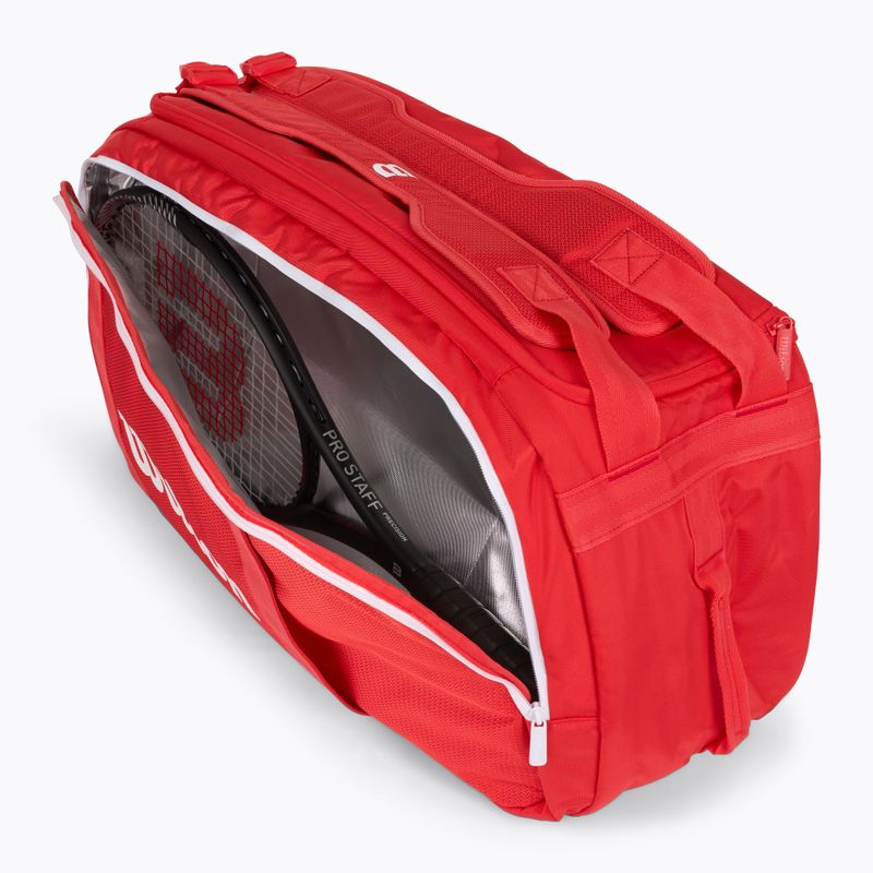 Wilson Super Tour Red Coaches Duffel borsa da tennis rossa 9