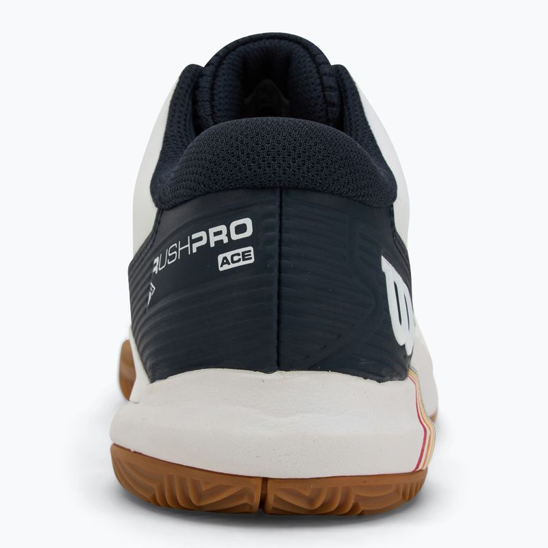 Scarpe da tennis da uomo Wilson Rush Pro Ace Clay RG bianco/ navy blazer/ gomma 6