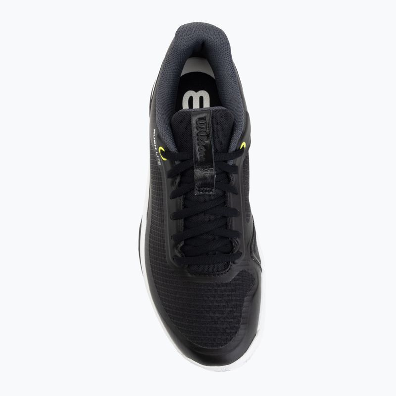 Scarpe da tennis da uomo Wilson Rush Lite 5 Clay black/white/safety yellow 5