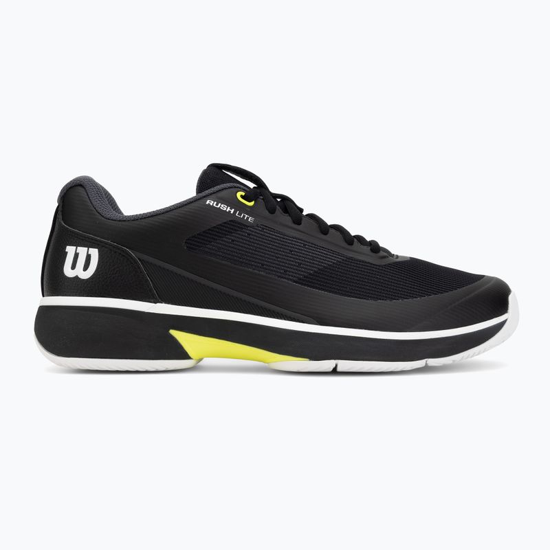 Scarpe da tennis da uomo Wilson Rush Lite 5 black/white/safety yellow 2