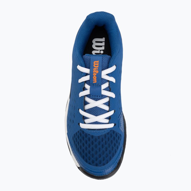 Scarpe da tennis per bambini Wilson Rush Pro Ace L Jr déjà vu blue/orange tiger/white 5