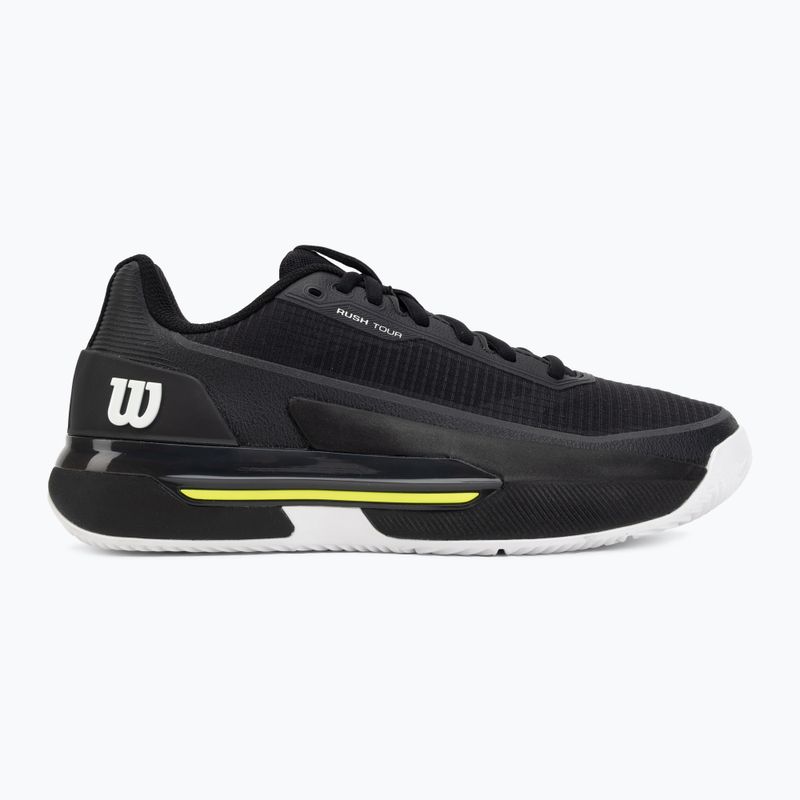 Scarpe da tennis da uomo Wilson Rush Pro 5 Tour Clay black/white/safety yellow 2