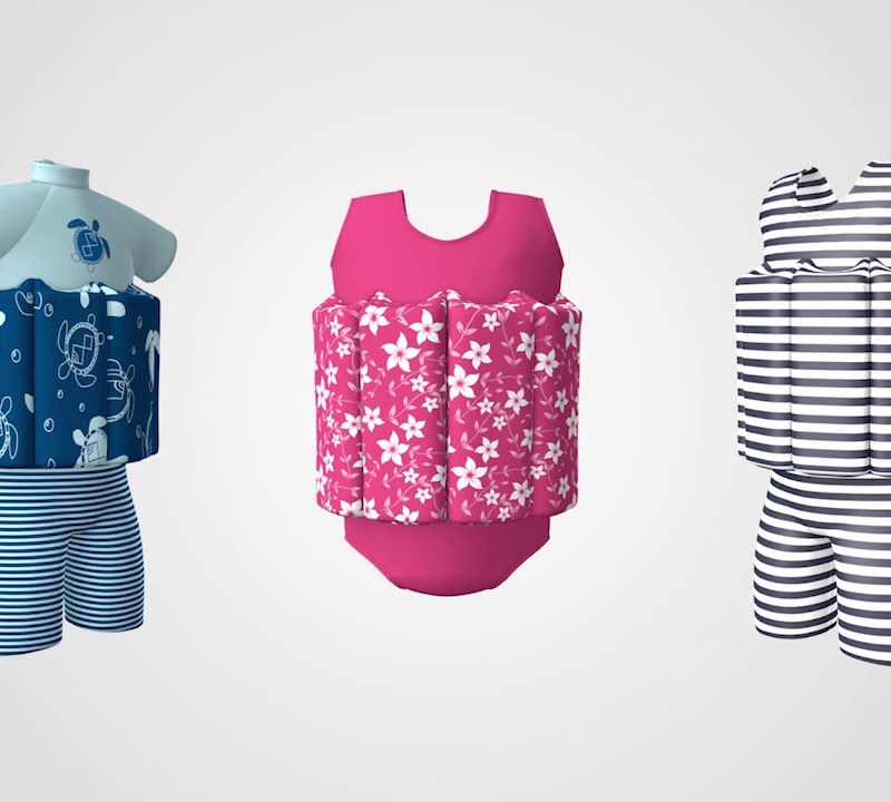 Costume da bagno per bambini Splash About Meadow blu navy/giallo 5