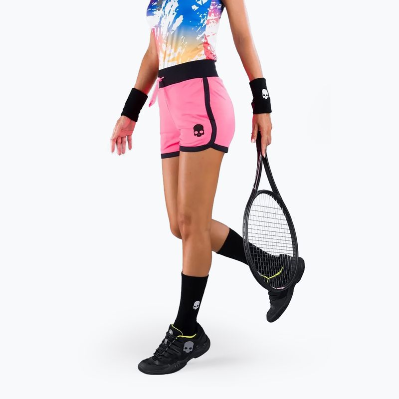 Pantaloncini da tennis donna HYDROGEN Tech fucsia fluo 2