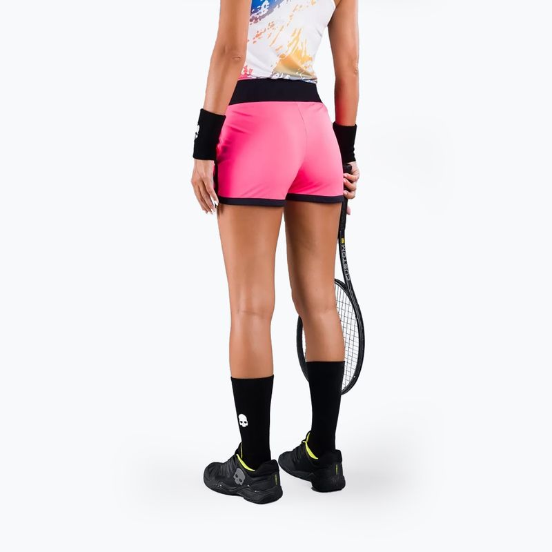 Pantaloncini da tennis donna HYDROGEN Tech fucsia fluo 3