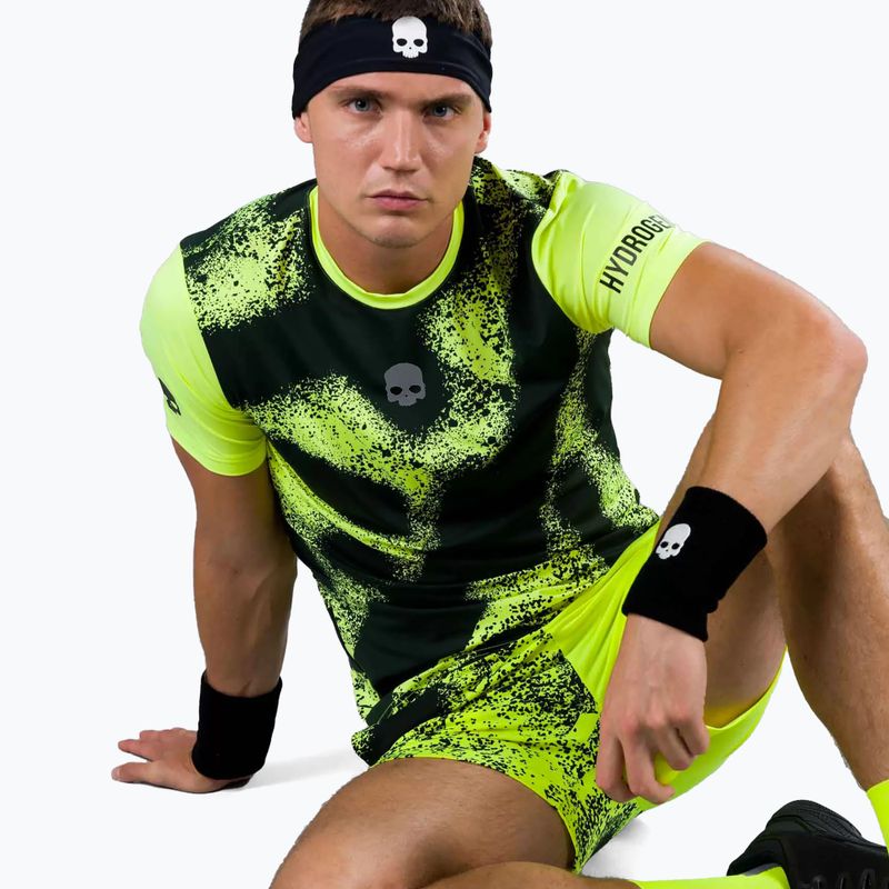 Camicia da tennis da uomo HYDROGEN Spray Tech giallo fluorescente 5