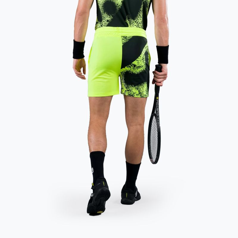 Pantaloncini da tennis da uomo HYDROGEN Spray Tech giallo fluorescente 3