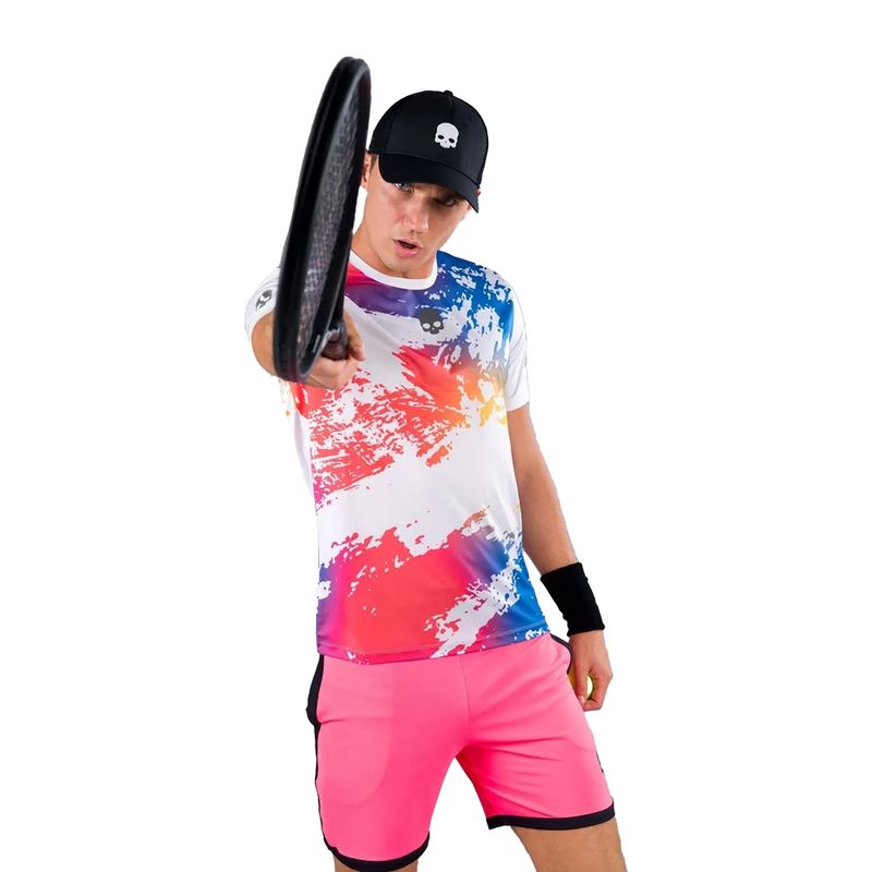 Camicia da tennis da uomo HYDROGEN Brush Tech bianco