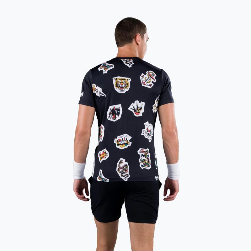 Camicia da tennis da uomo HYDROGEN Tattoo Tech nero 2