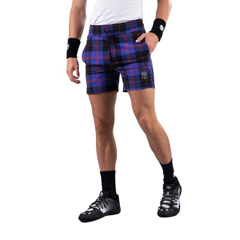 Pantaloncini da tennis da uomo HYDROGEN Tartan Dis. viola