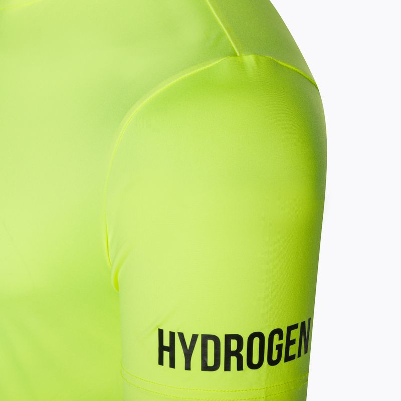 Camicia da tennis HYDROGEN Basic Tech Tee da uomo, giallo fluorescente 6
