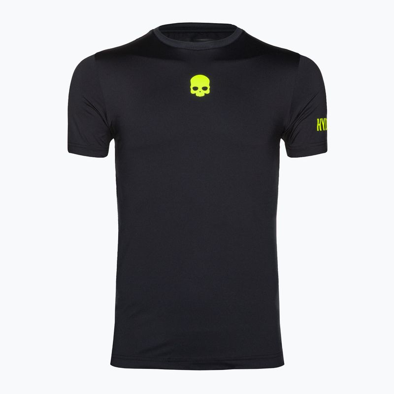 Camicia da tennis HYDROGEN Panther Tech Tee nero/giallo da uomo 5