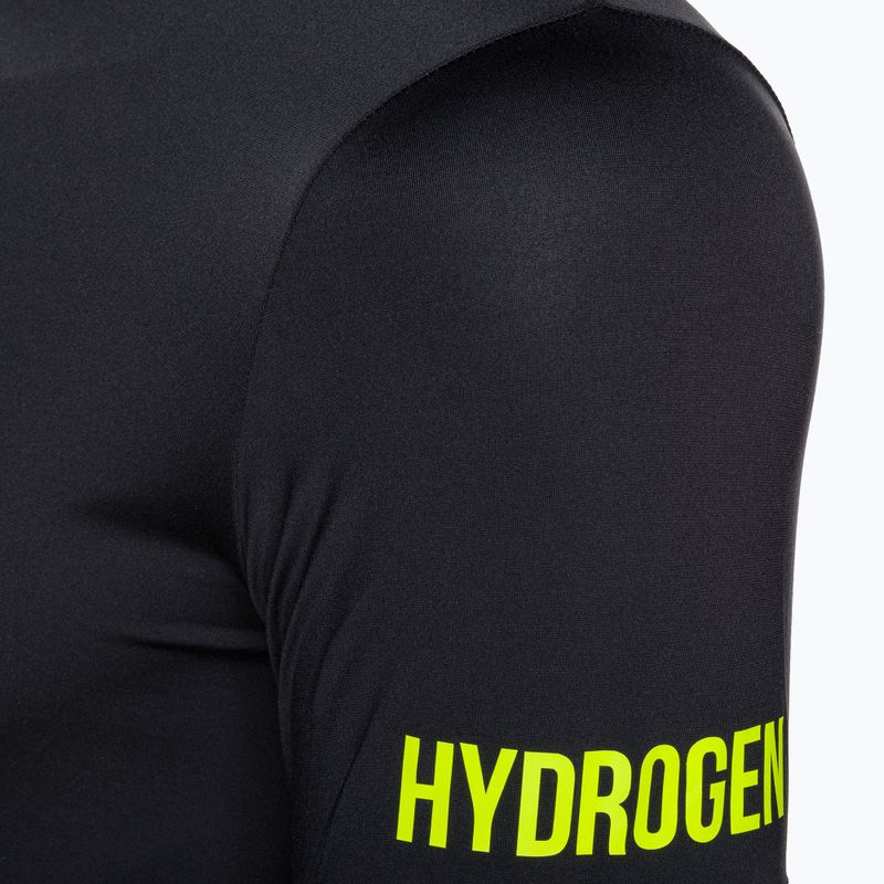 Camicia da tennis HYDROGEN Panther Tech Tee nero/giallo da uomo 8