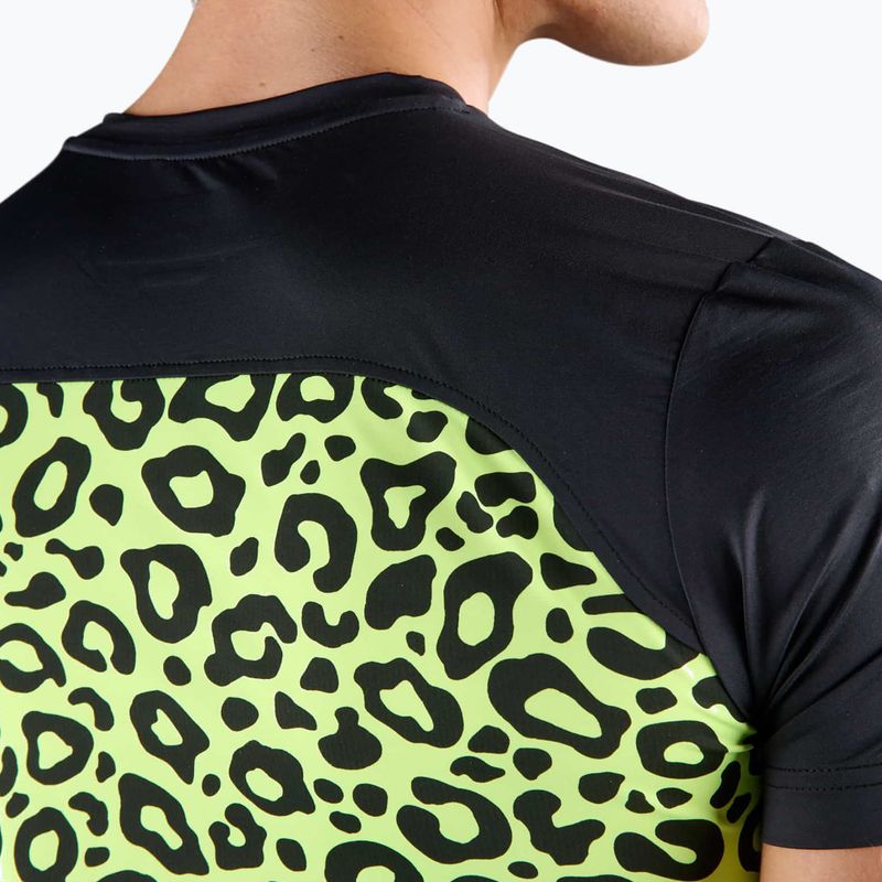 Camicia da tennis HYDROGEN Panther Tech Tee nero/giallo da uomo 4