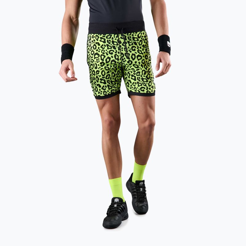 Pantaloncini da tennis da uomo HYDROGEN Panther Tech giallo fluorescente