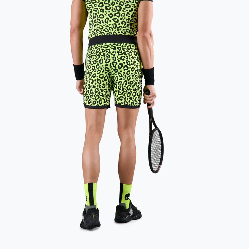 Pantaloncini da tennis da uomo HYDROGEN Panther Tech giallo fluorescente 2